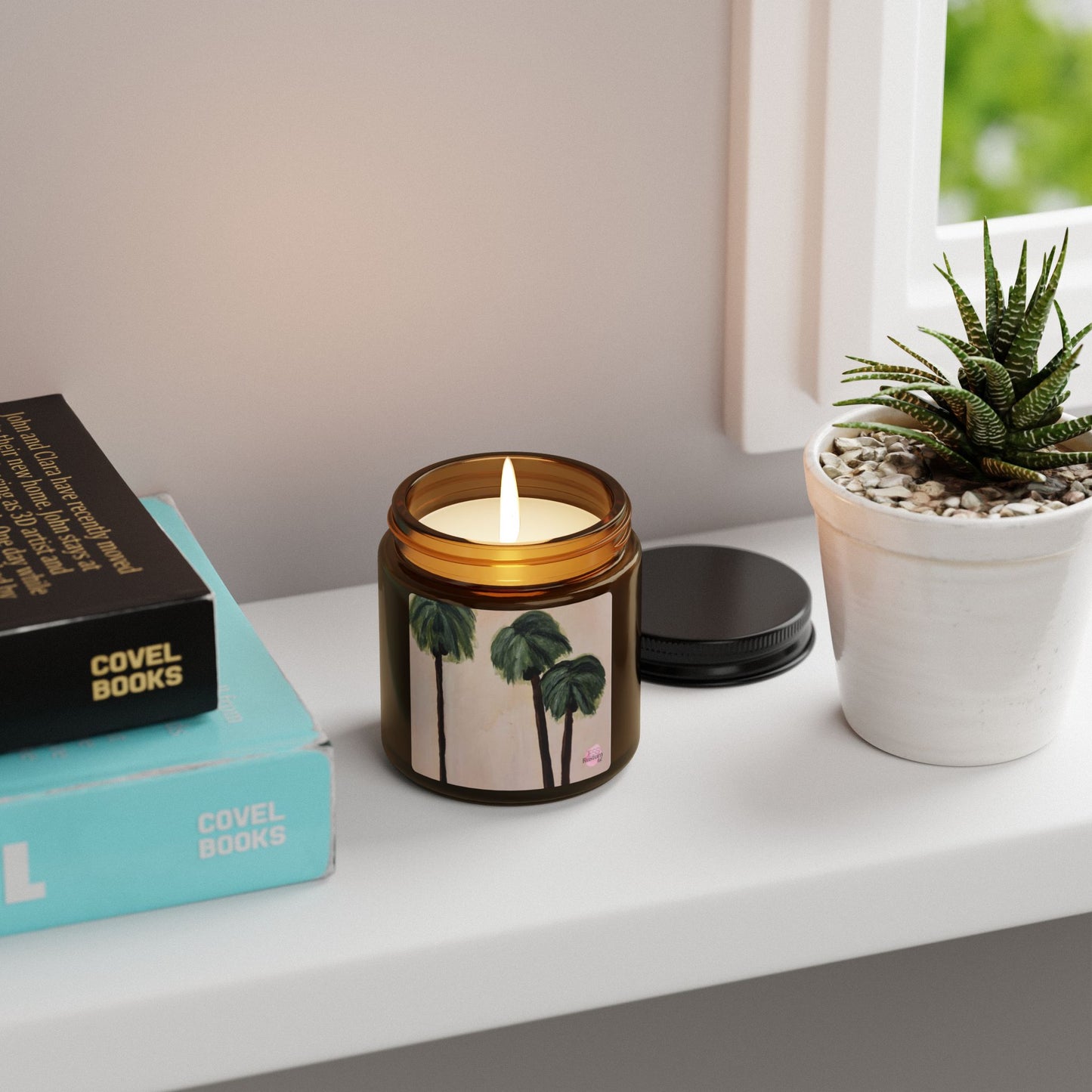 Tropical Escape Scented Soy Candle - Amber Jar