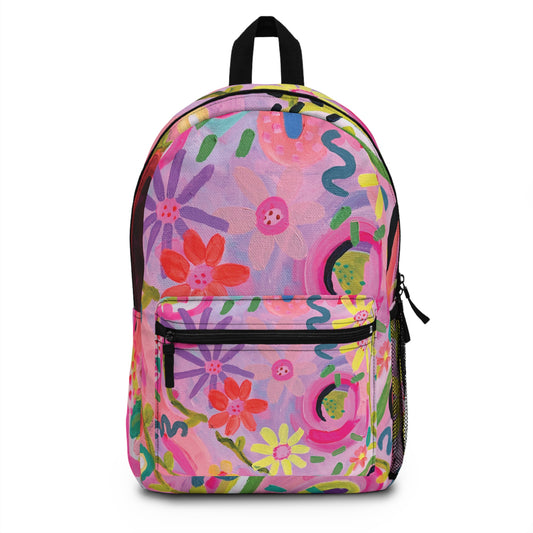 Colorful Floral Backpack | Trendy Backpack for School & Travel | Perfect Gift for Spring Celebrations