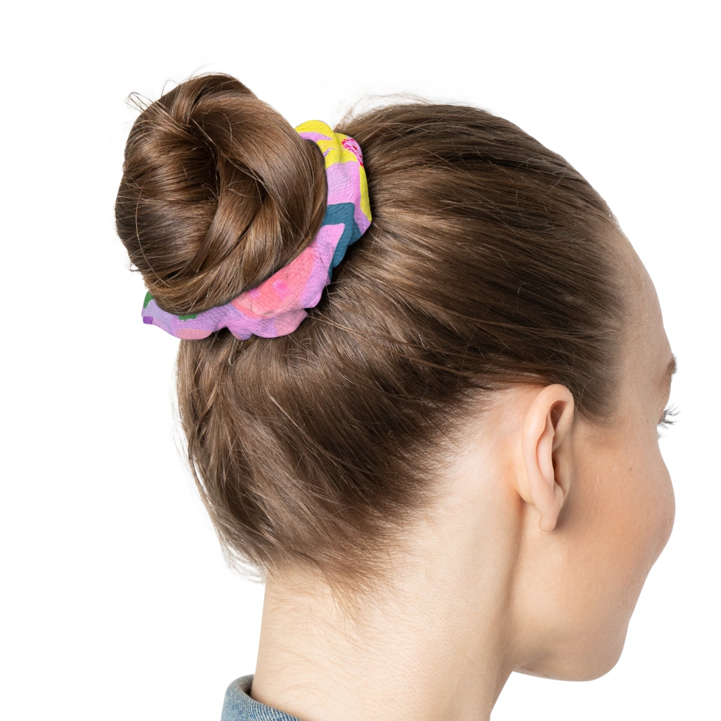 Colorful Floral Scrunchie - Perfect for Spring Festivals and Everyday Style